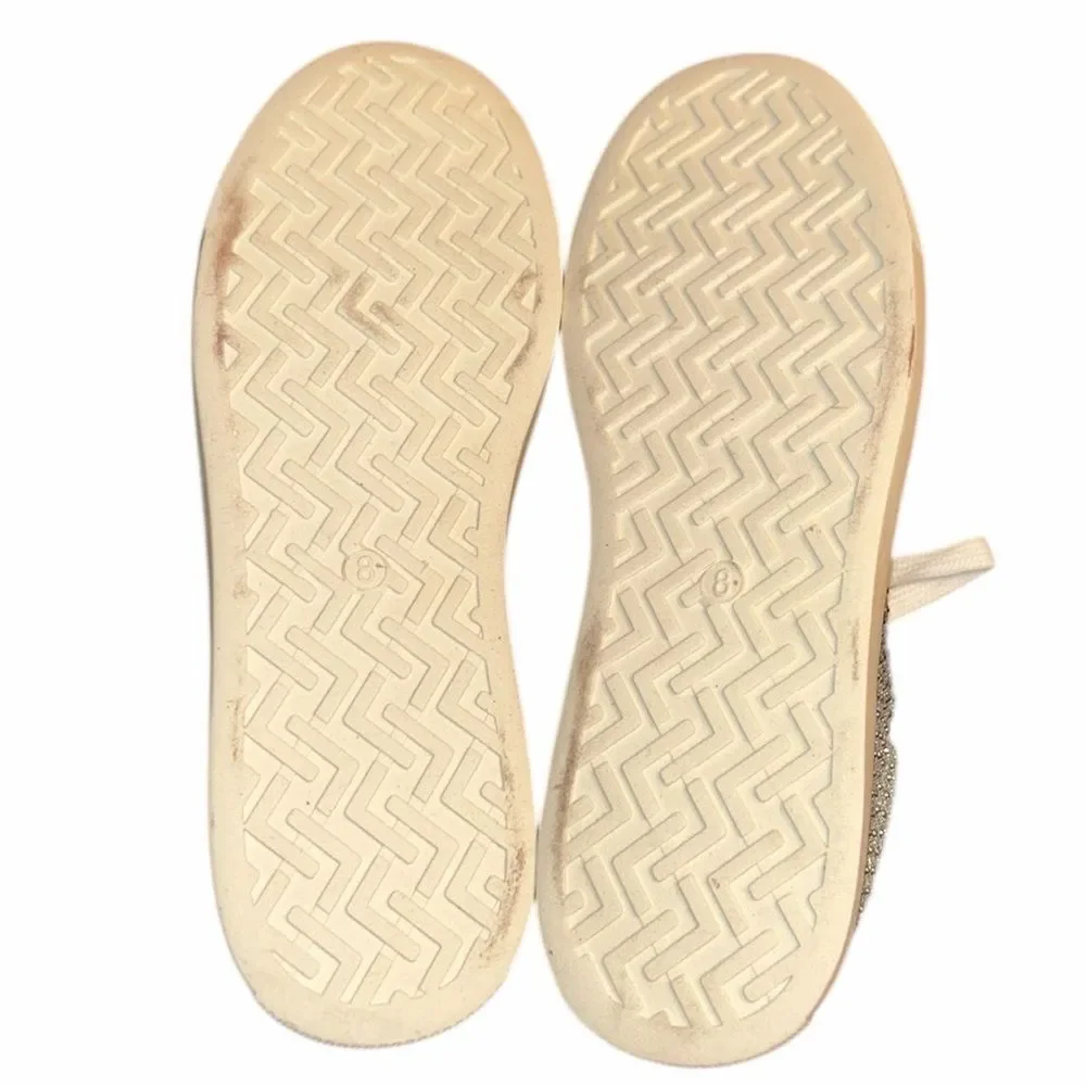 Badgley Mischka Crystal Metalic Sneakers(Size 8)